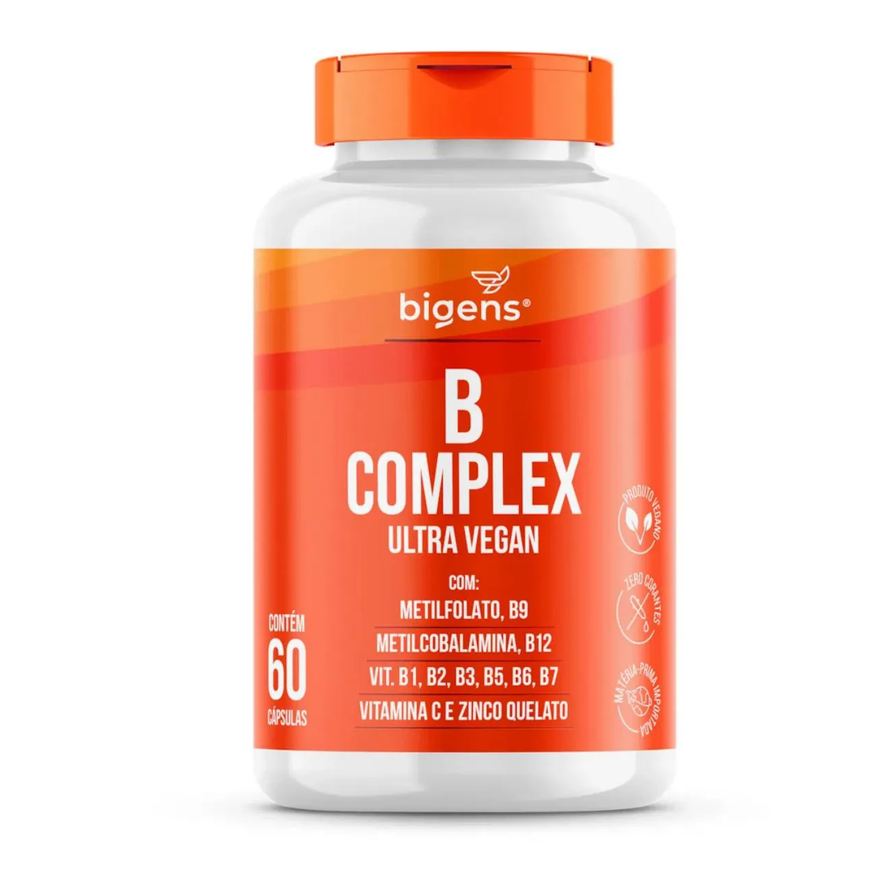 Bigens Vitamina B Complex Ultra Vegan 60 Capsulas sem Sabor