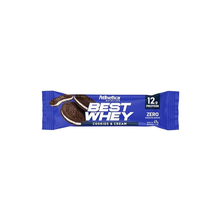 Atlhetica Nutrition Best Whey Bar (62g) - Sabor: Cookies e Cream (49g)