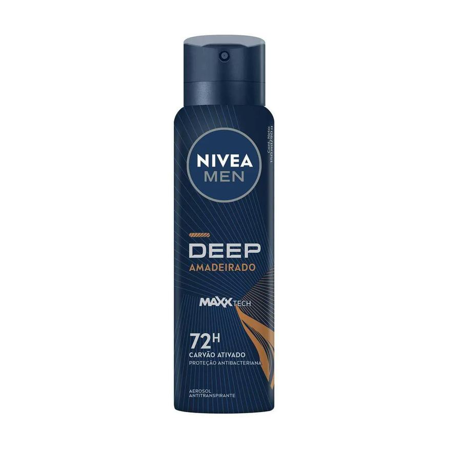 Nivea Desodorante Antitranspirante Aerosol Men Carvão Aditivado Deep Amadeirado 48h 150ml