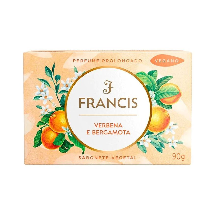 Francis Sabonete Luxo Verbena e Bergamota 90g Embalagem com 12 unidades