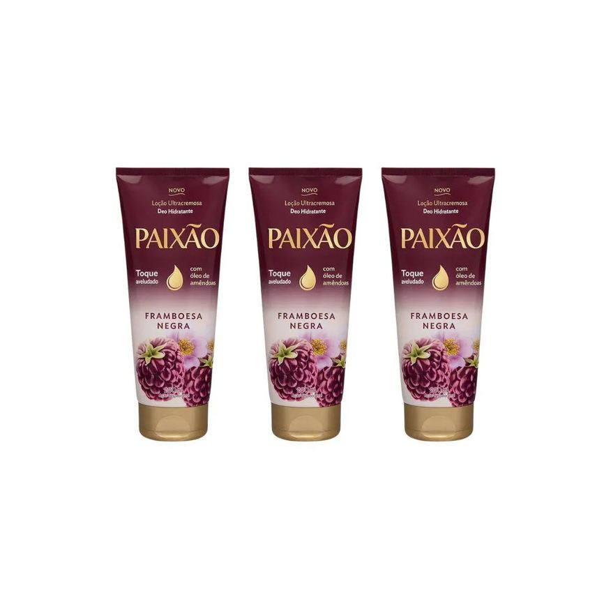 Paixão Hidratante Corporal Paixao Bisnaga 200ml Framb Hib-kit C/3un