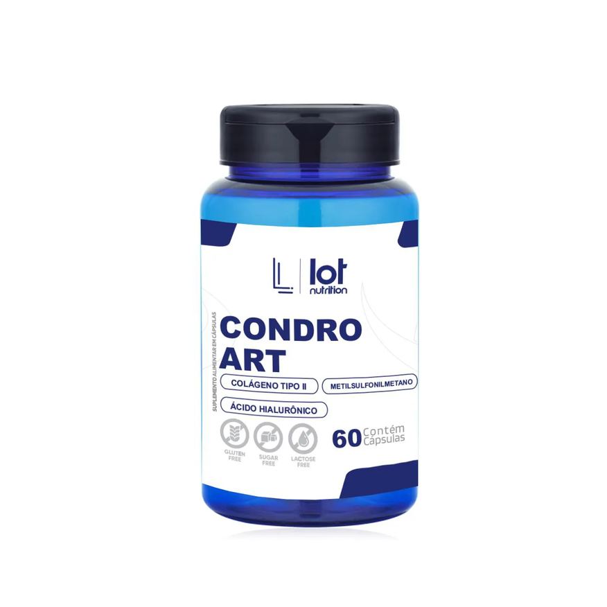 Lot Nutrition Msm Colágeno Tipo 2 Ácido Hialurônico 60 cápsulas Premium