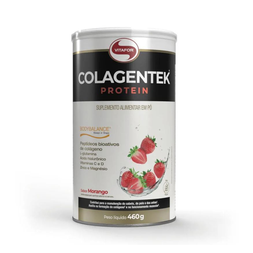 Vitafor Colagentek Protein 460g Lata Morango