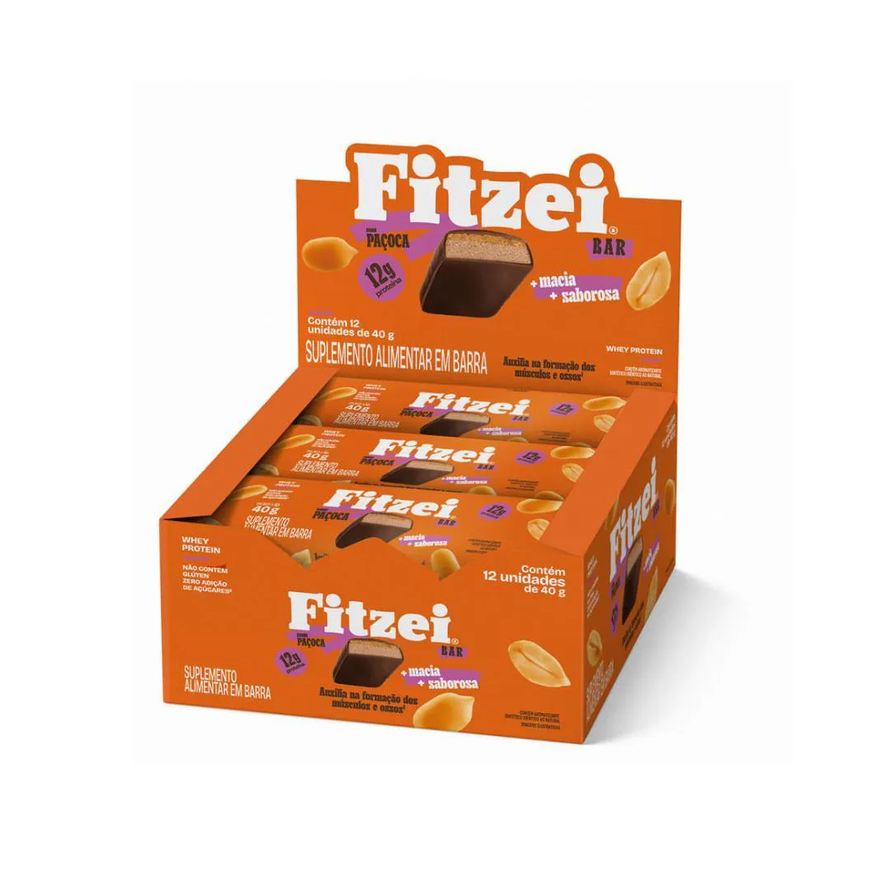 Vitafor Fitzei 40g 12un Barra Paçoca