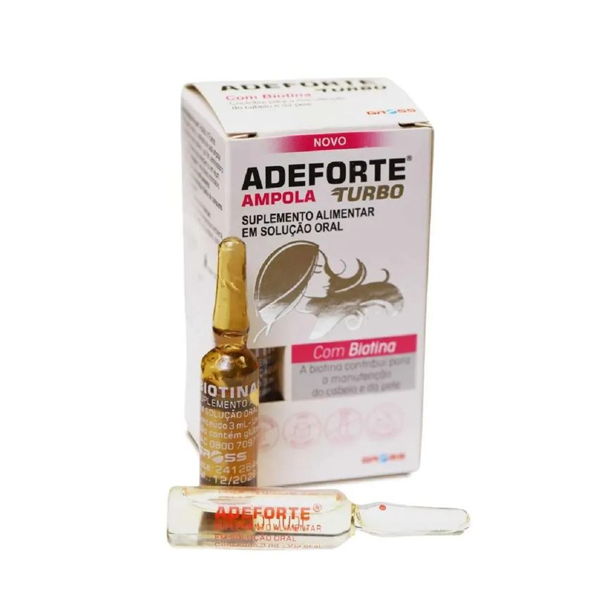 Gross Adeforte Turbo Ampola 3ml + Ampola Biotina 3ml