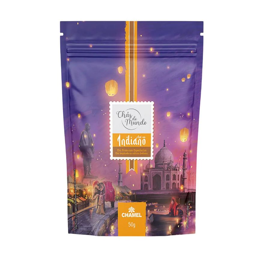 Chamel Chás do Mundo Pouch Chá Indiano 50g