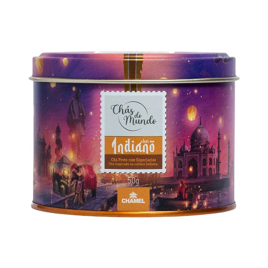 Chamel Chás do Mundo Pouch Chá Indiano Lata 50g