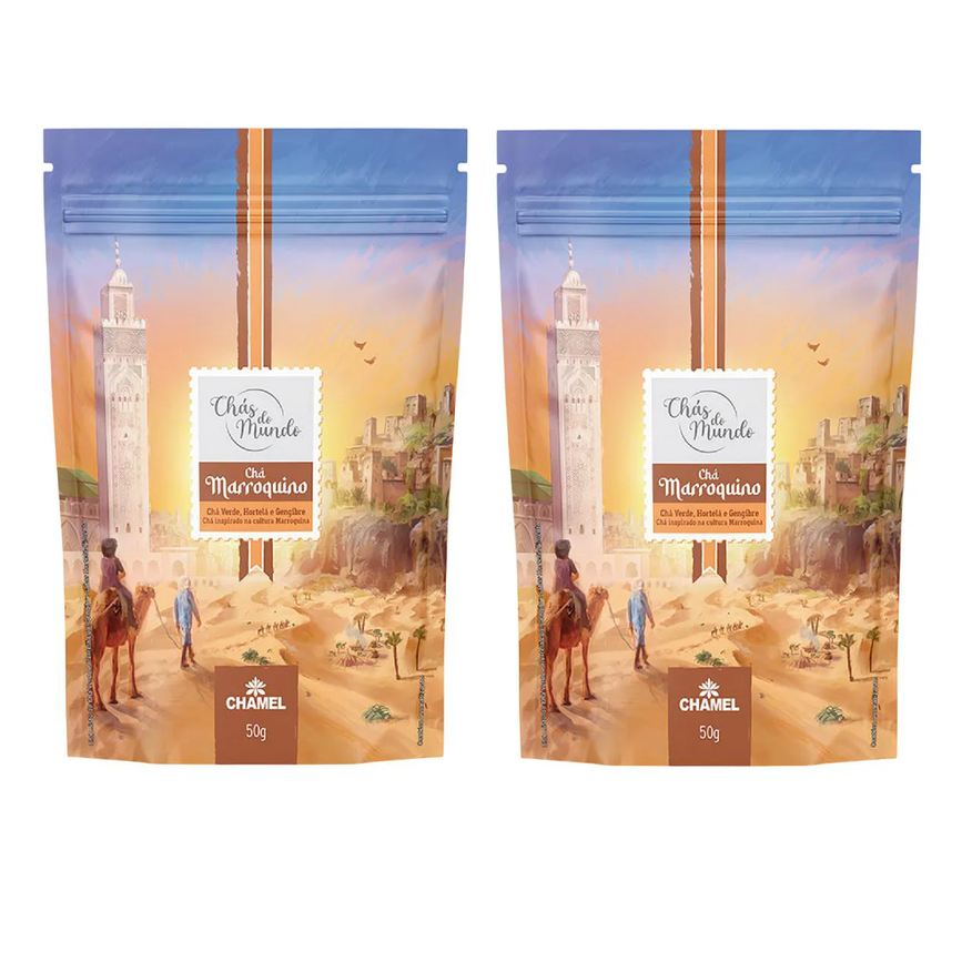 Chamel Kit 02 Chás do Mundo Pouch Chá Marroquino 50g