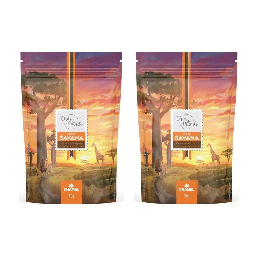 Chamel Kit 02 Chás do Mundo Pouch Chá Savana 50g