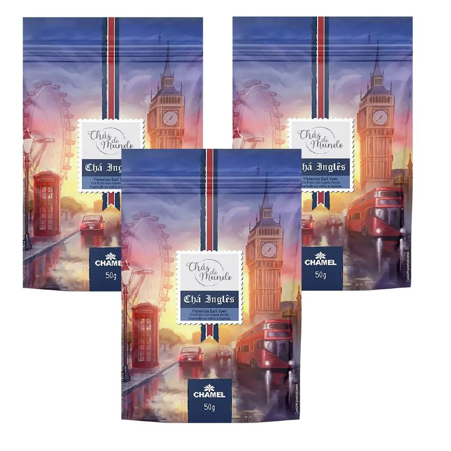 Chamel Kit 03 Chás do Mundo Pouch Chá Inglês 50g