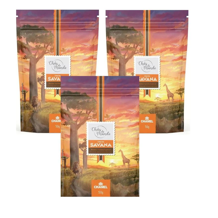 Chamel Kit 03 Chás do Mundo Pouch Chá Savana 50g