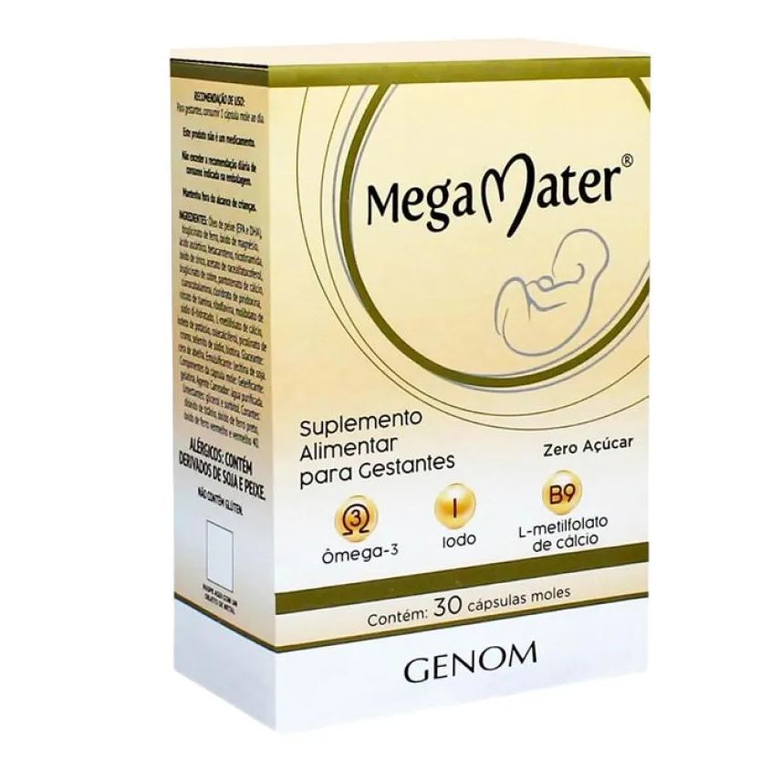Genom Suplemento Alimentar Vitamina Mega Mater 30 Cápsulas