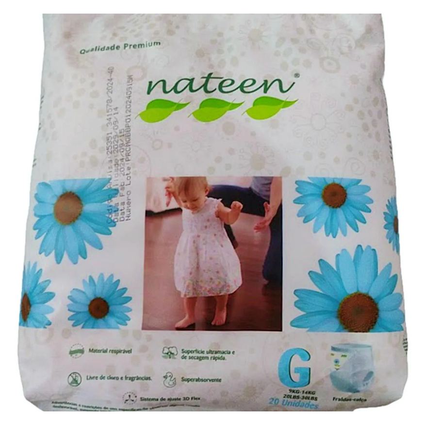 Nateen Fralda-calça Pediátrica Premium G 20 unidades