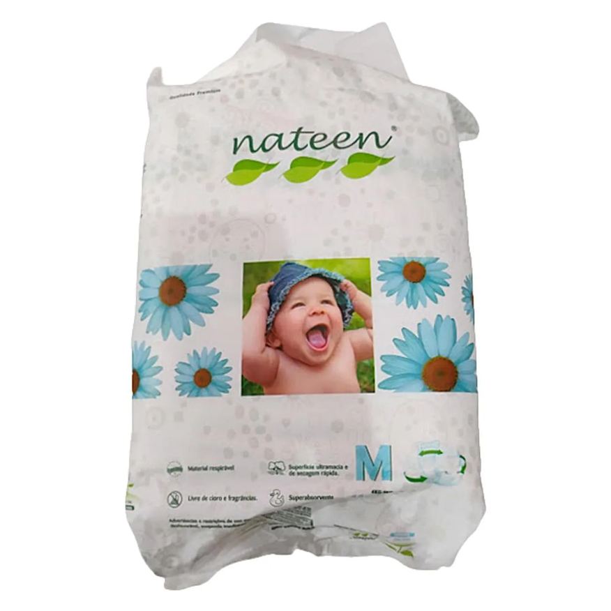 Nateen Fralda Slip Pediátrica Premium M 18 unidades