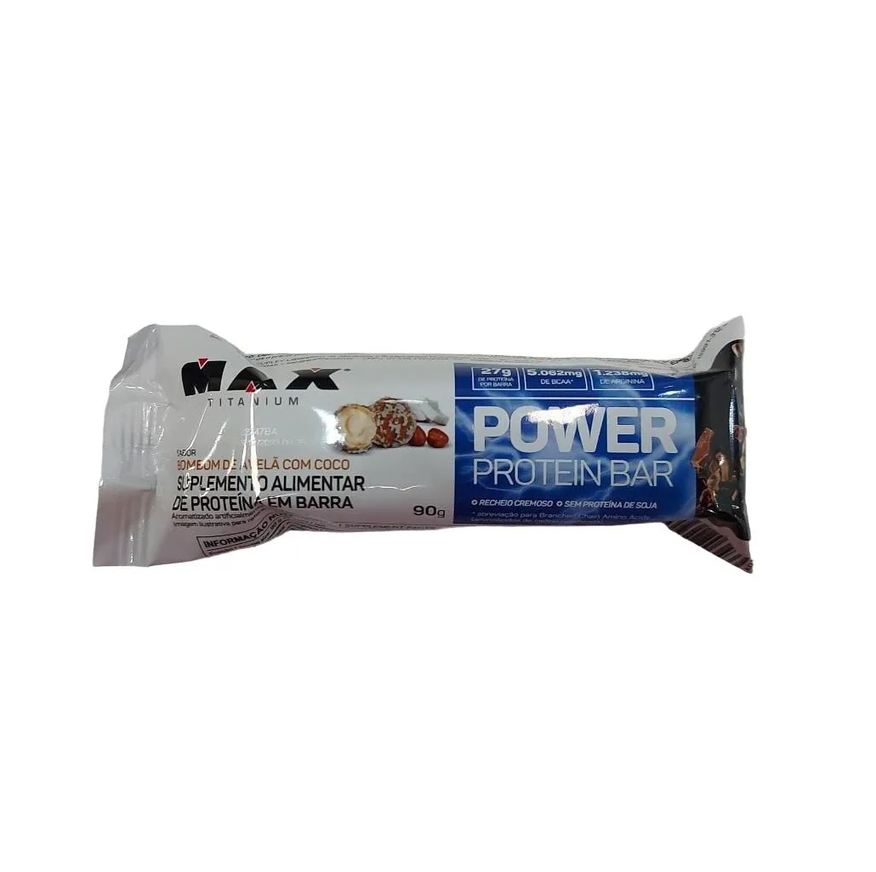 Max Titanium Power Protein Bar (90g) - Sabor: Bombom de Avelã C/ Coco