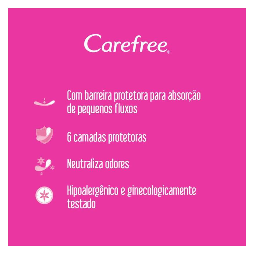 Diário Protetor Carefree Proteção Sem Perfume 15 unidades