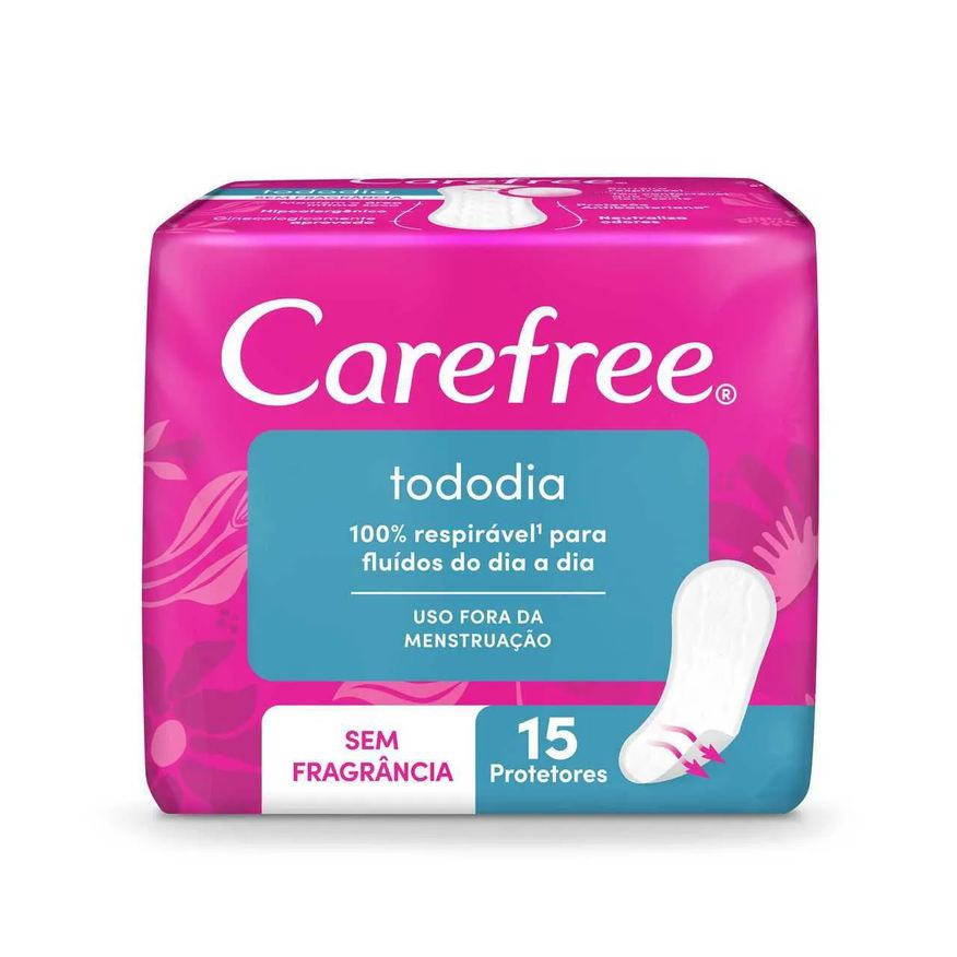 Diário Protetor Carefree Todo Dia Sem Perfume 15 unidades