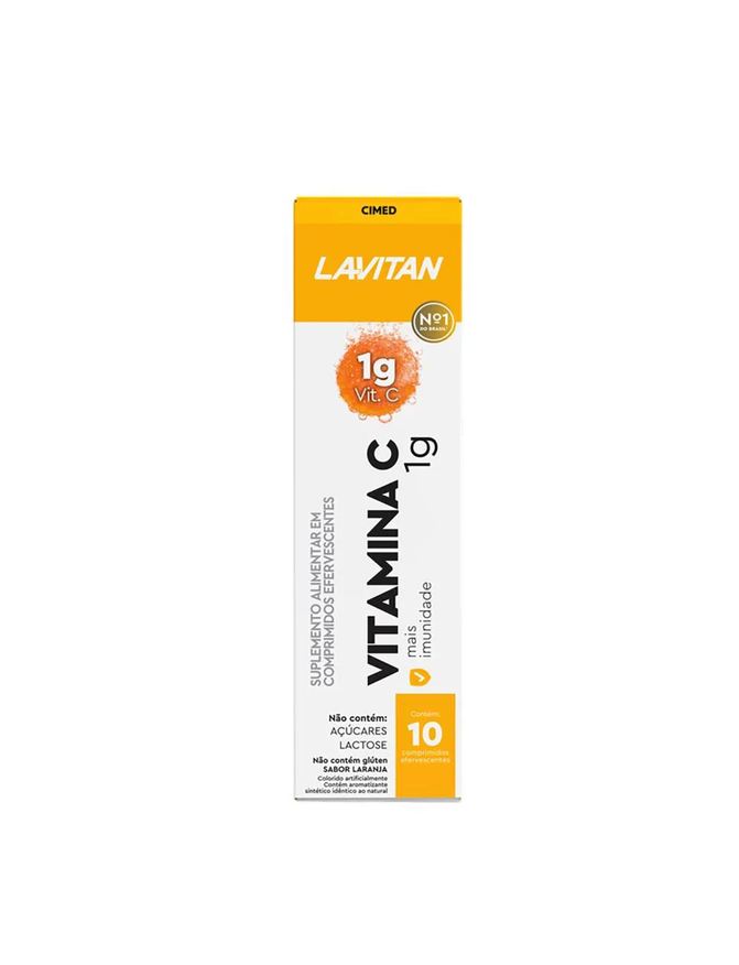 Cimed Lavitan Vitamina C comprimidos Efervescentes Sabor Laranja