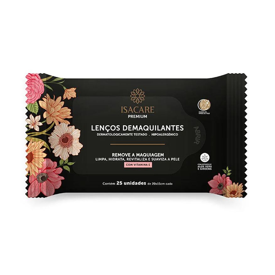 Demaquilantes Lenços Isacare Premium 20 unidades