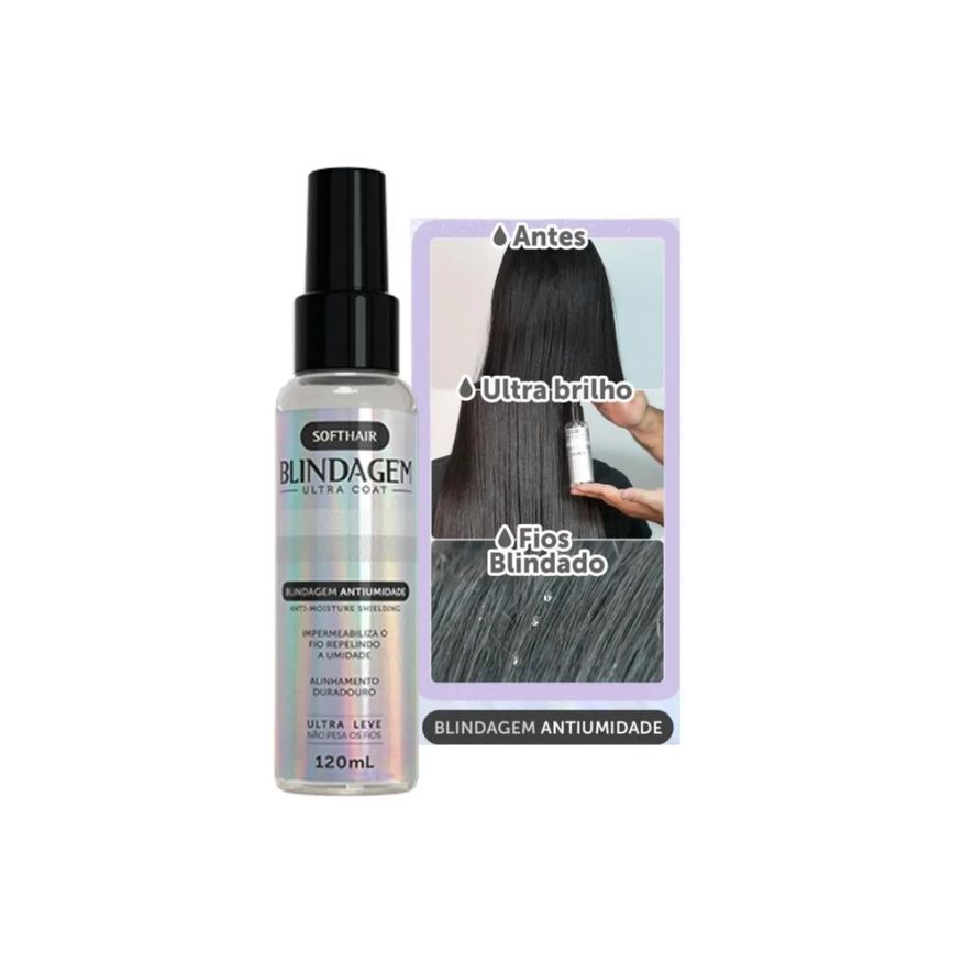 Soft Hair Proteção Contra Umidade No Cabelo Pré Escova com Efeito Liso