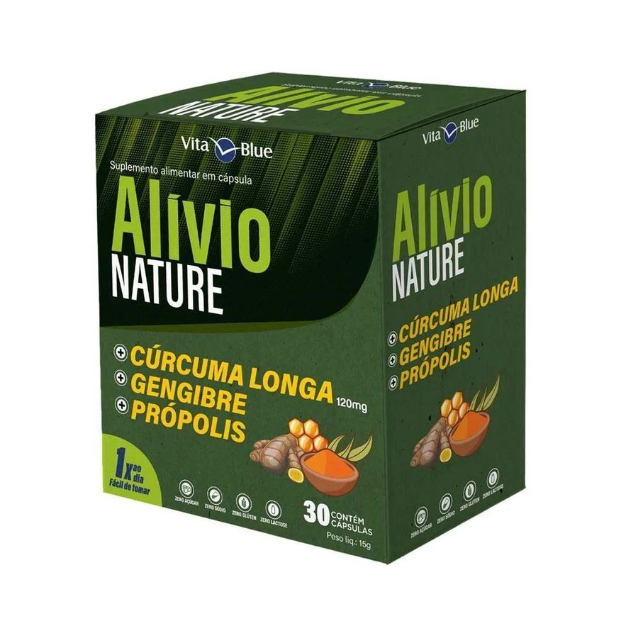 Vita Blue Alívio Nature Curcuma Longa 30 cápsulas