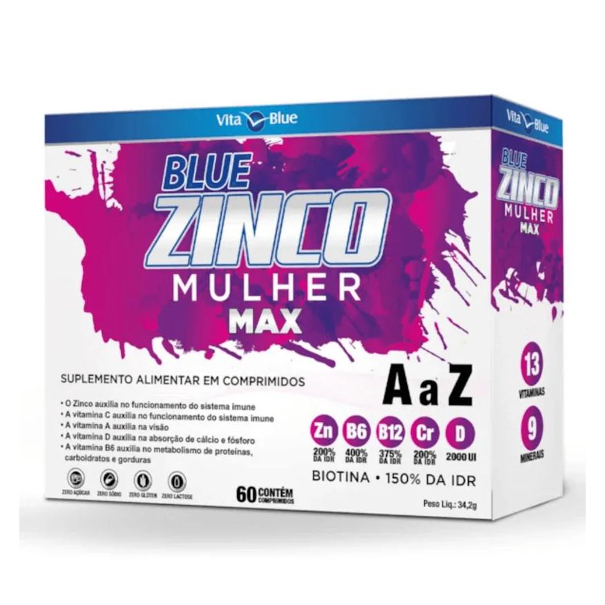 Vita Blue Blue Zinco Max Mulher C/60 comprimidos