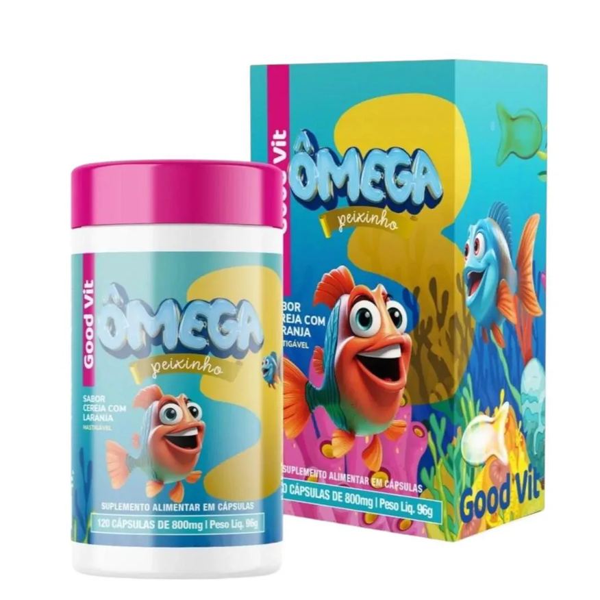 Good Vit Ômega Peixinho Kids Mastigável C/120 Capsulas