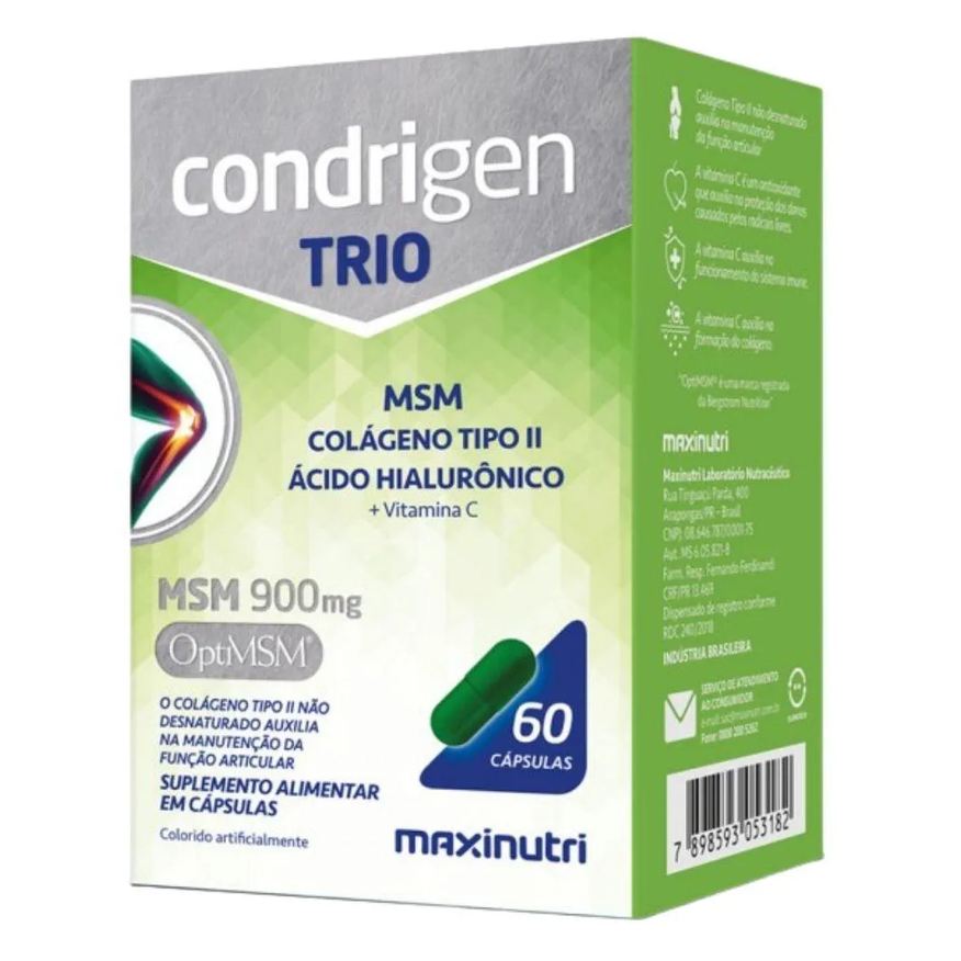 Maxinutri Condrigen Trio (msm + Colágeno Tipo 2 + Ácido Hialurônico e Vitamina C) 60 cápsulas