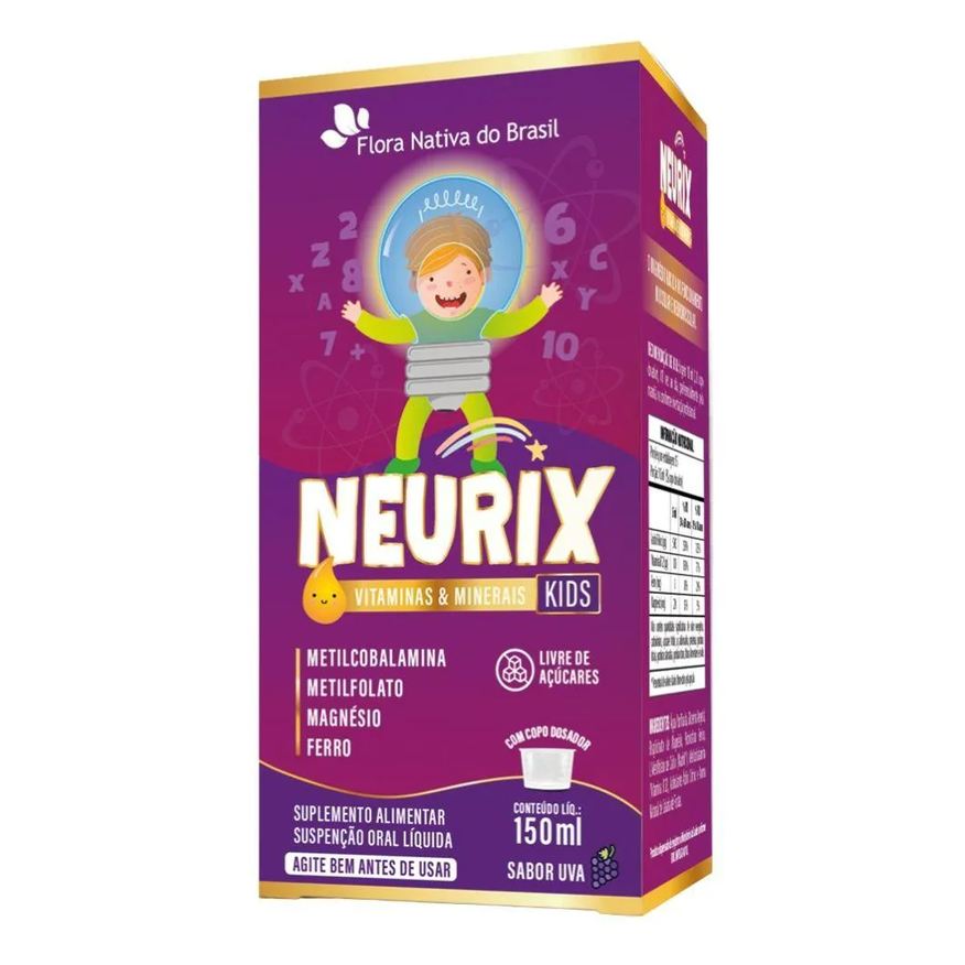 Flora Nativa Do Brasil Neurix (mg, Fe, Metilfolato e B12) 150ml - Flora Nativa Uva