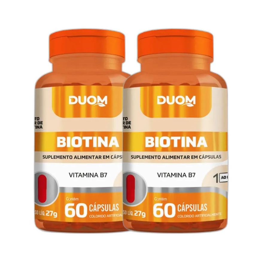 Duom Kit 2x Suplemento Alimentar Biotina 60 Cápsulas