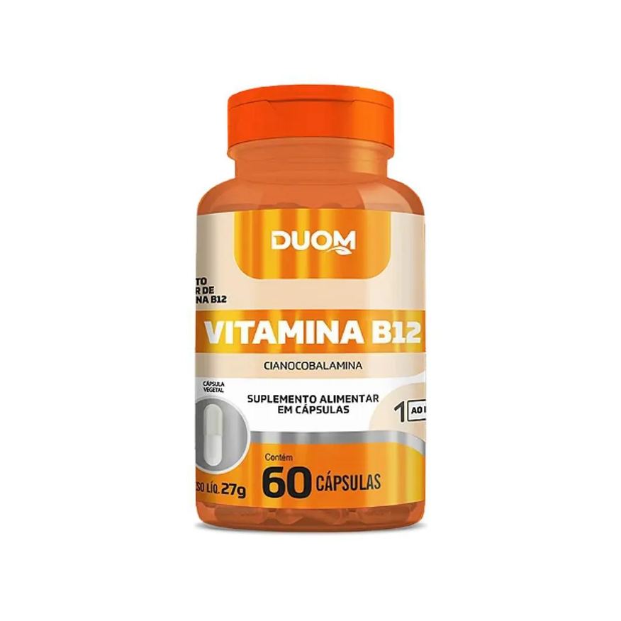 Duom Suplemento Alimentar Cianocobalamina B12 60 Cápsulas