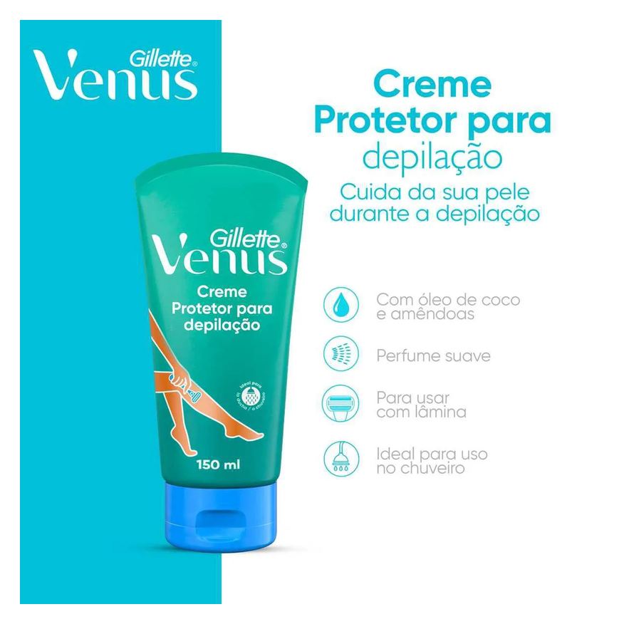 Gillette Creme Protetor para Depilação Venus Suavidade e Maciez 150ml