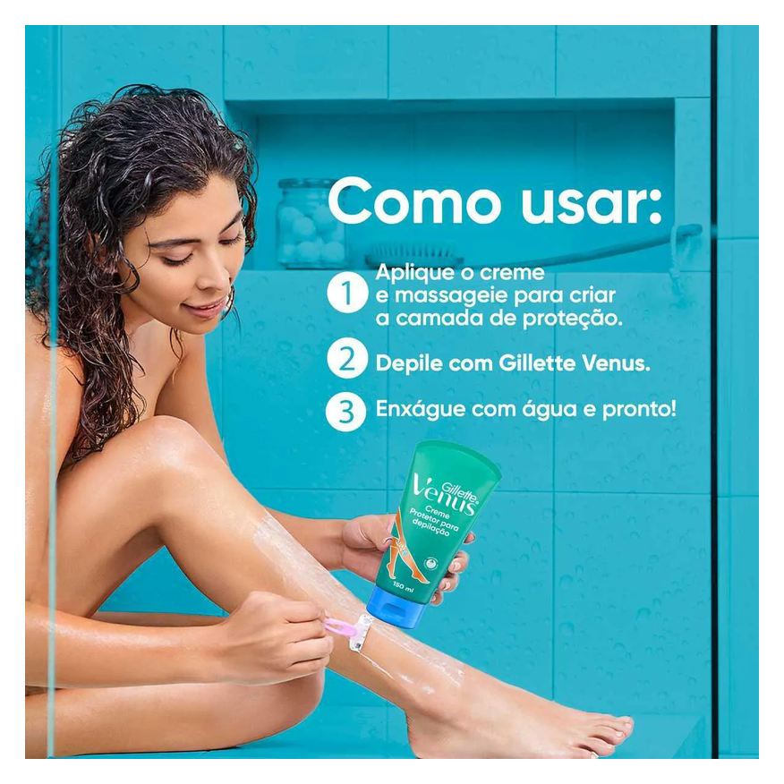 Gillette Creme Protetor para Depilação Venus Suavidade e Maciez 150ml