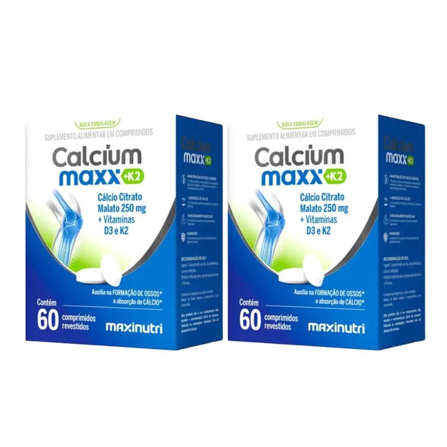 Maxinutri Kit C2 Calcium Maxx Suplemento Cálcio, Vitamina D3 e K2