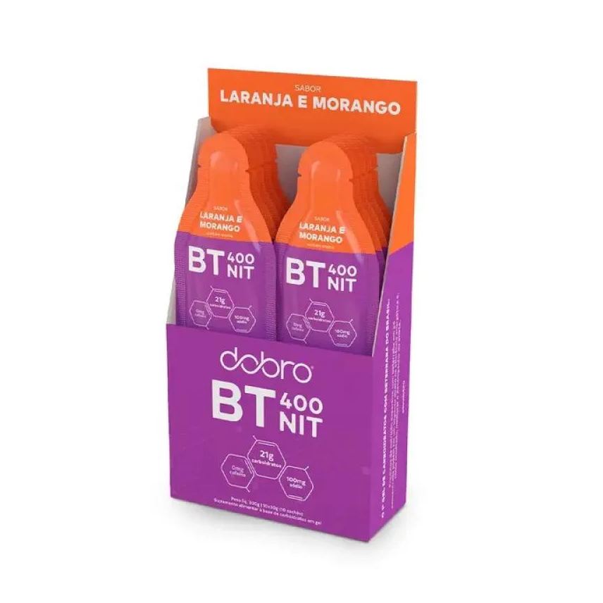 Dobro Bt Nitrato Gel (Display 10 Sachês 30g) - Sabor: Laranja E Morango