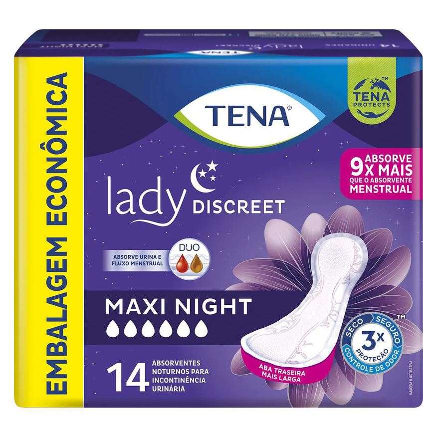 Tena Absorvente para Incontinência Lady Discreet Maxi Night 14 unidades