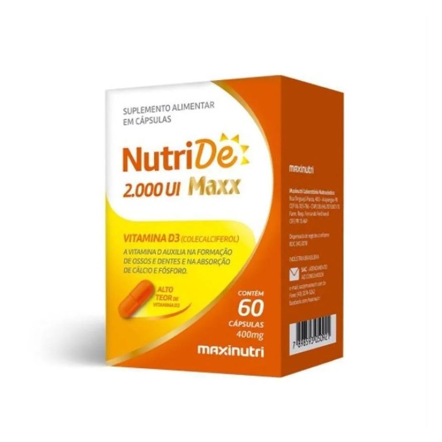 Maxinutri Nutride Vitamina D3 2.000ui 60 Cápsulas