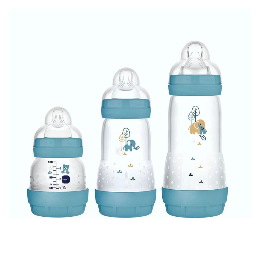 MAM Kit com 3 Mamadeiras Bico de Silicone Easy Start 130/260/320ml
