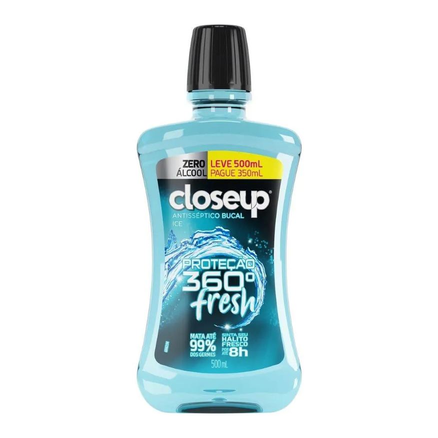 Closeup Enxaguatório Bucal Close-up 500ml Ice com Álcool