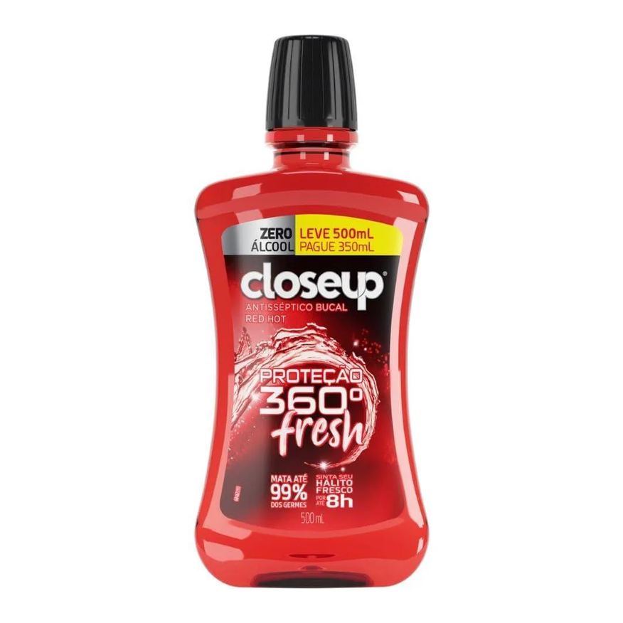 Closeup Enxaguatório Bucal Close-up 500ml Red Hot sem Álcool