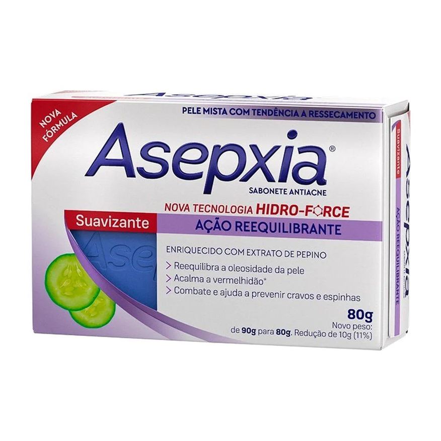 Asepxia Sabonete Suavizante Pele Mista 80g