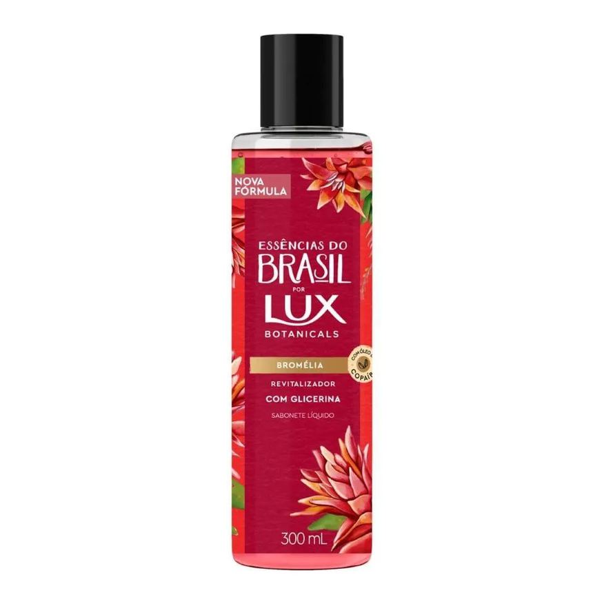 Lux Sabonete Líquido Botanicals 300ml Essências do Brasil Bromélia
