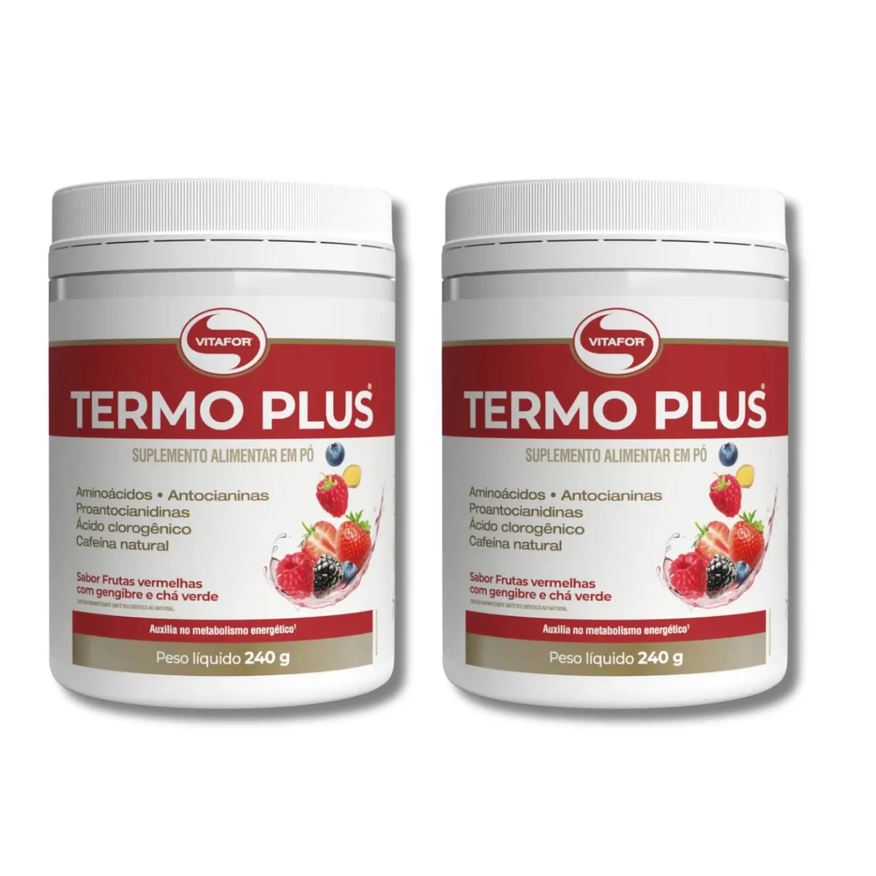 Vitafor Kit 2 Termo Plus 240g Frutas Vermelhas e Chá Verde