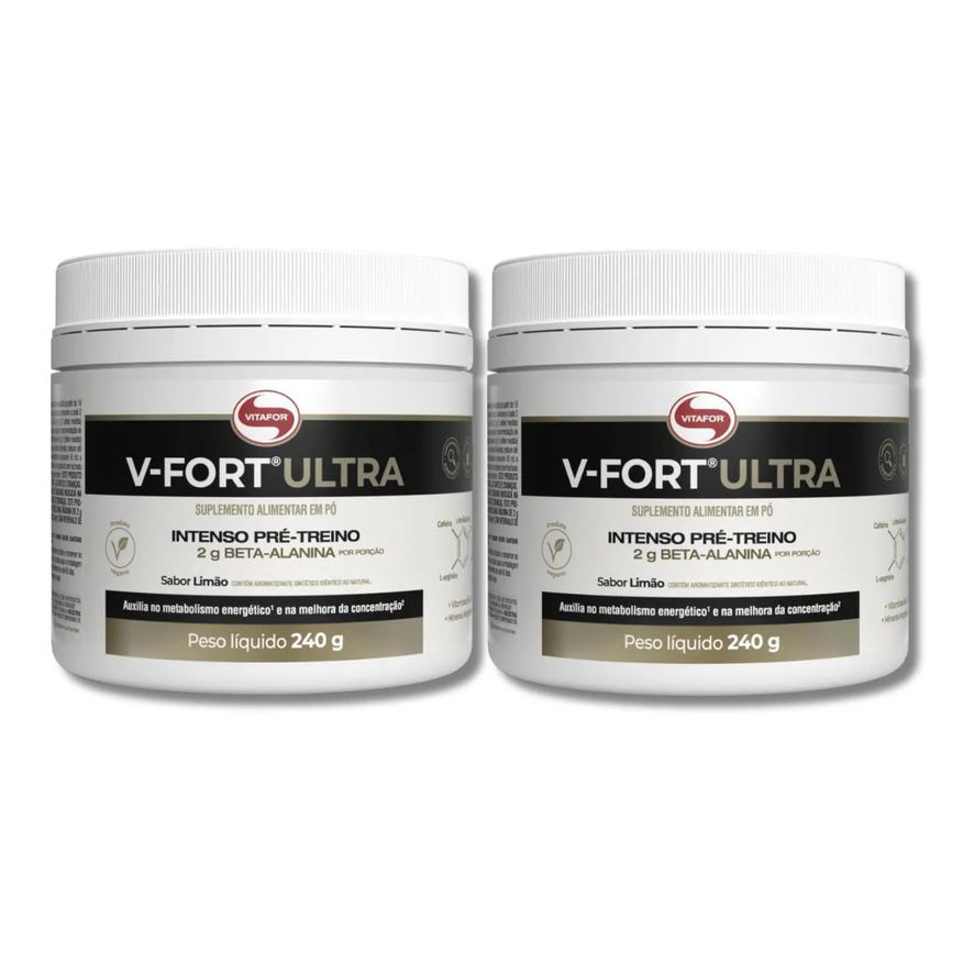 Vitafor Kit 2 V-Fort Ultra Limão Pote 240g