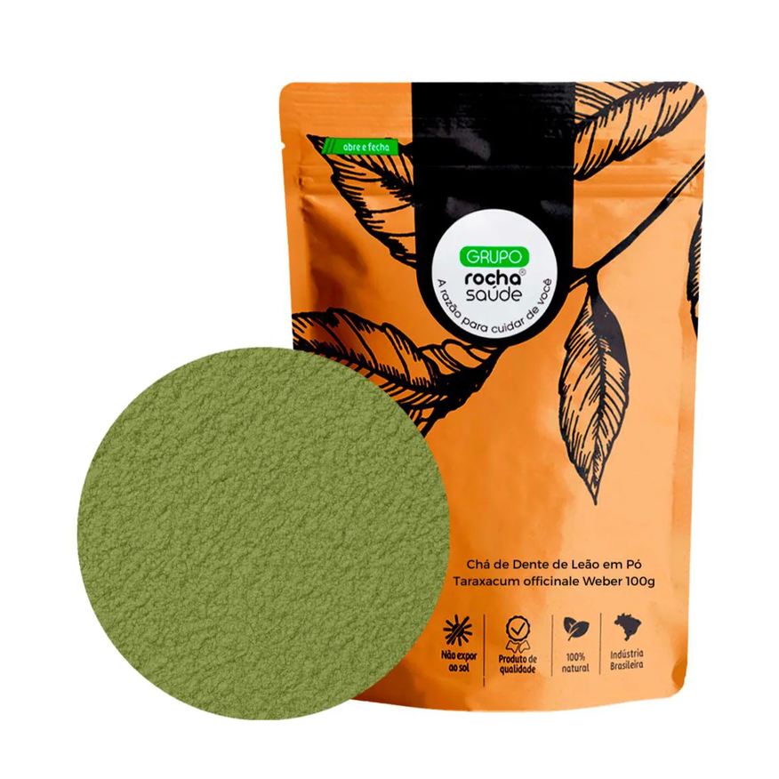 Grupo Rocha Saúde Chá de Dente de Leão em Pó Taraxacum Officinale Weber 100g