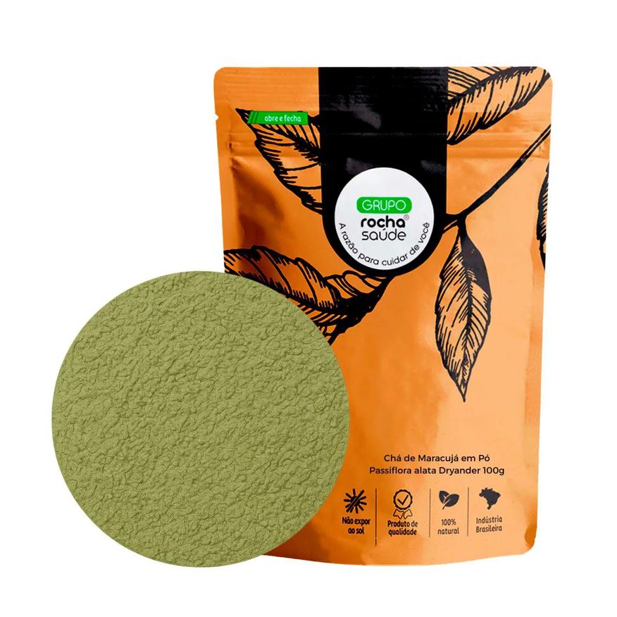 Grupo Rocha Saúde Chá de Maracujá em Pó Passiflora Alata Dryander 100g