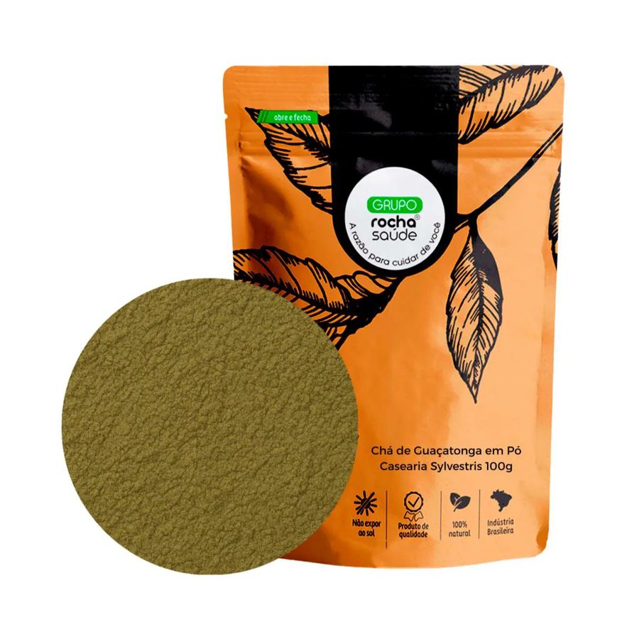 Grupo Rocha Saúde Chá de Guaçatonga em Pó Casearia Sylvestris 100g