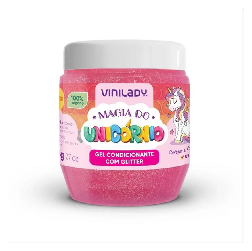 Vinilady Gel Condicionante Kids Magia Unicornio Glitter 220g