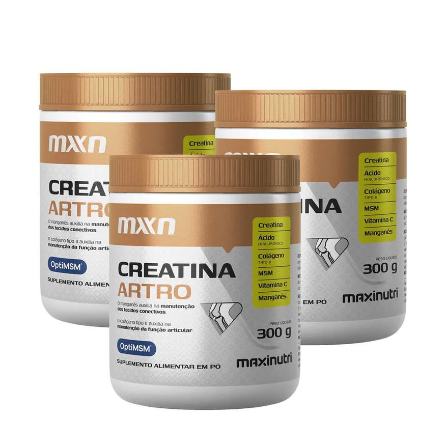 Maxinutri Kit 3 Creatina Mxn Artro Pó 300g