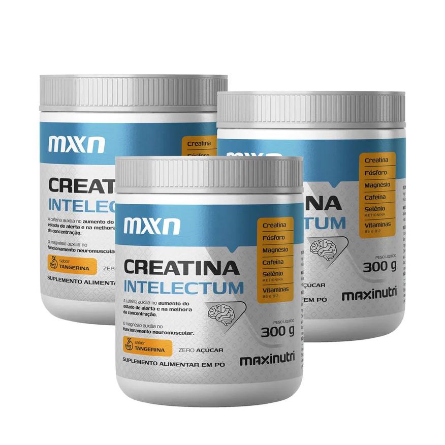 Maxinutri Kit 3 Creatina Mxn Intelectum Pó 300g